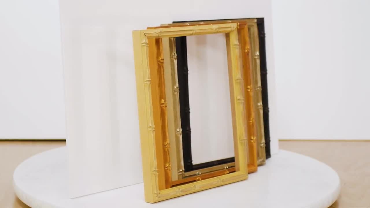 Dark Brown Dark Espresso Bamboo Picture Frame, Tropical Thin